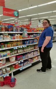 Jules at her job at K-Mart.